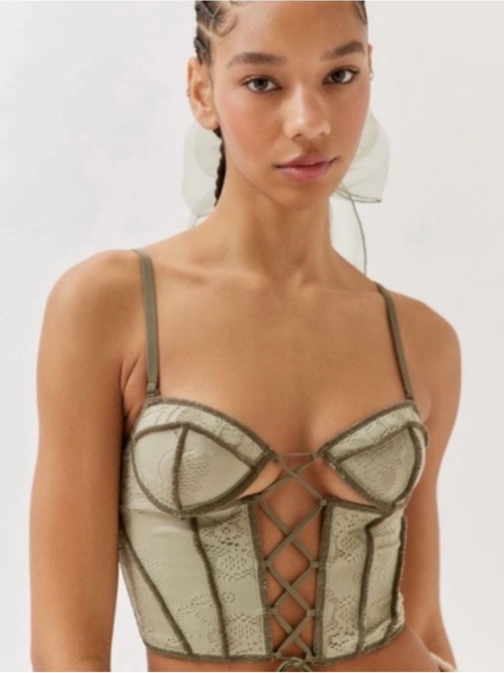 Out From Under Amour Lace Lace-Up Corset - Size XS